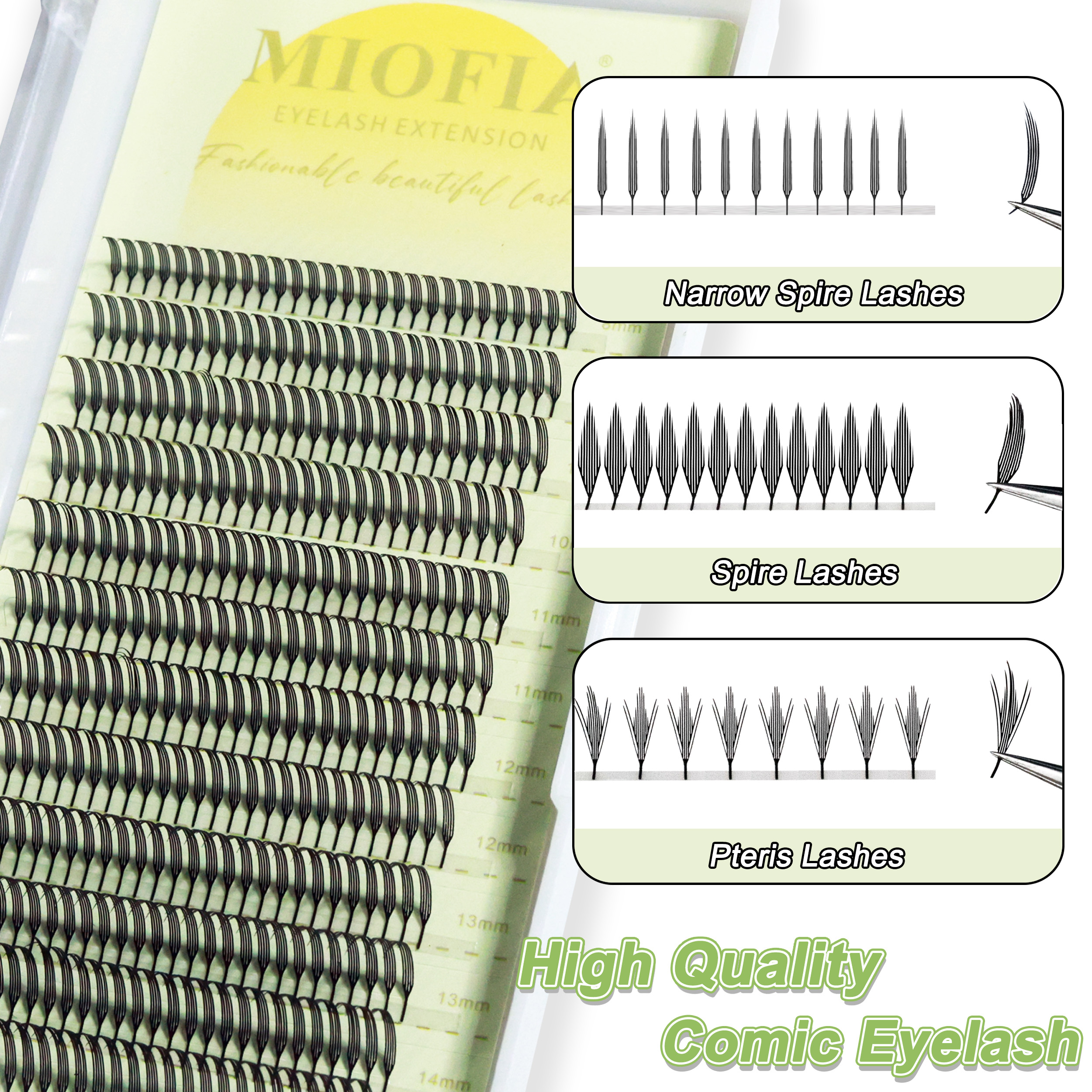 Eyelash Extension Anime Style - MIOFIA Anime Narrow Spire Lashes 240