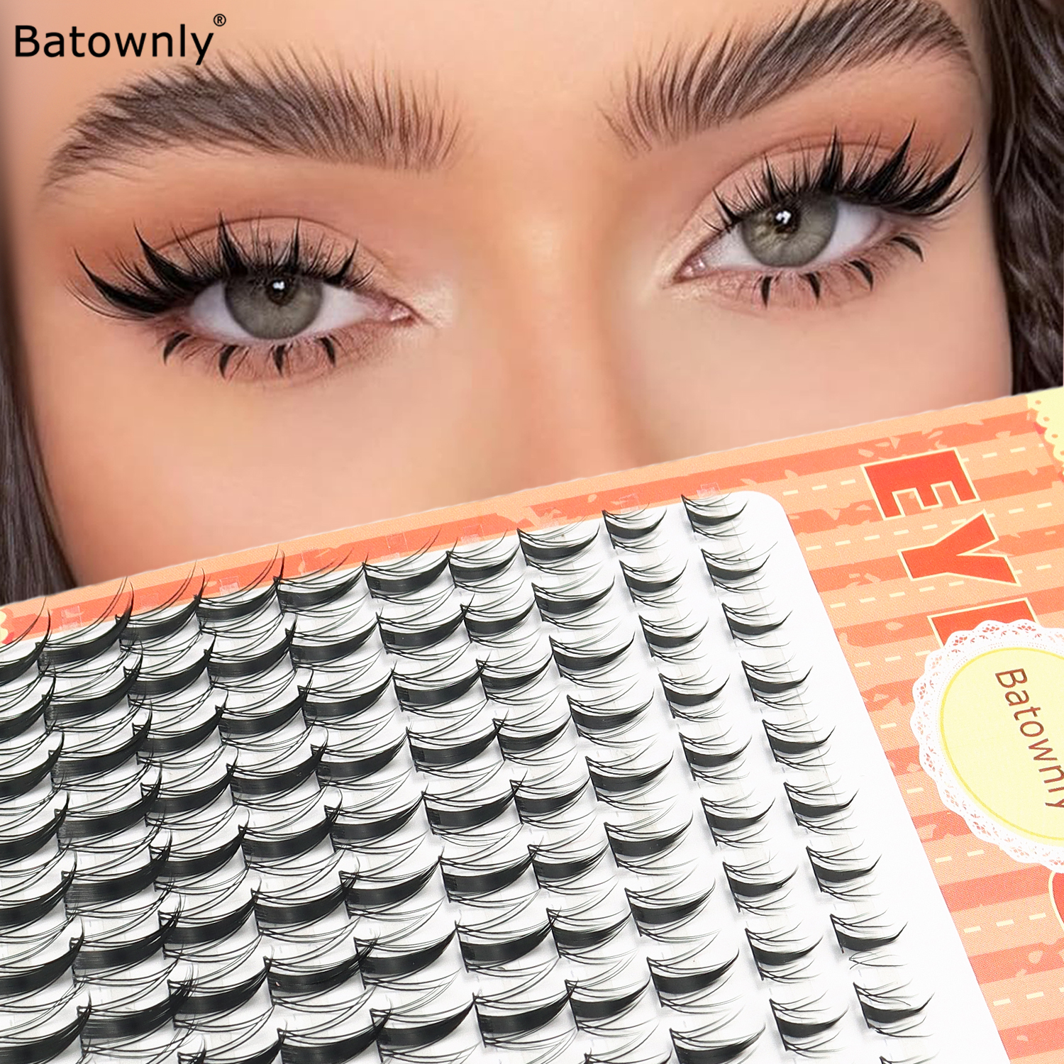 Eyelash Extension Anime Style - 100 Clusters of Fairy Eyelashes, Natural