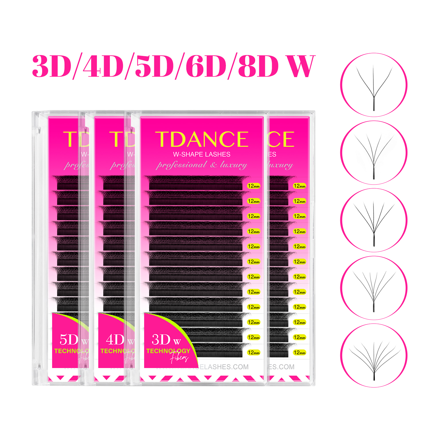 Eyelash Extension Volume Styles - TDANCE 3D 4D 5D 6D Premade