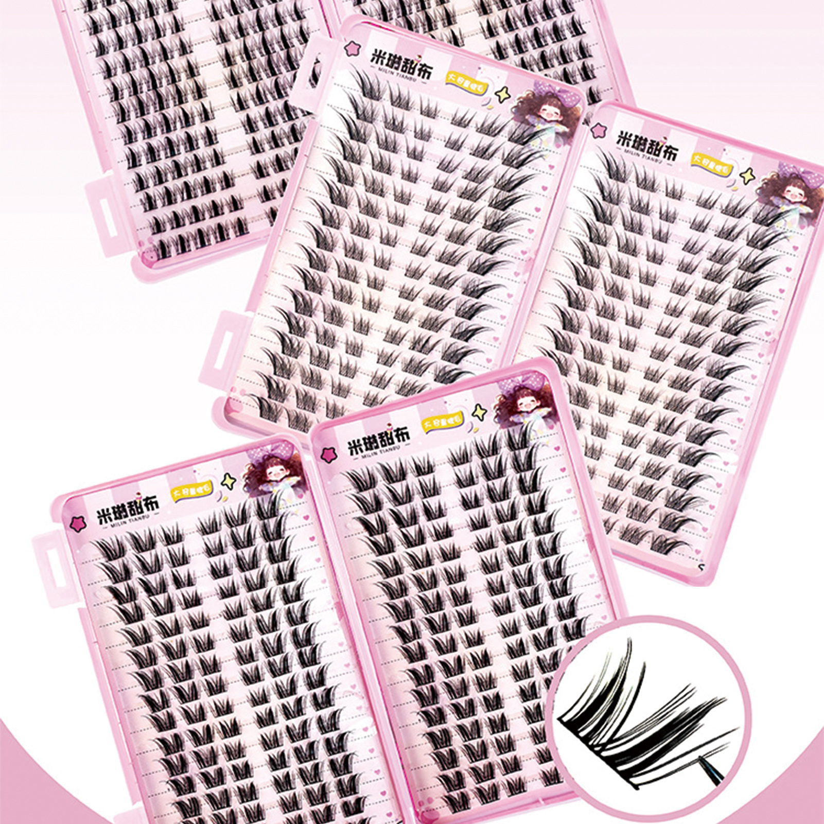 Eyelash Extension Anime Style - 32Rows Anime Cosplay Korean Fake Eyelashes