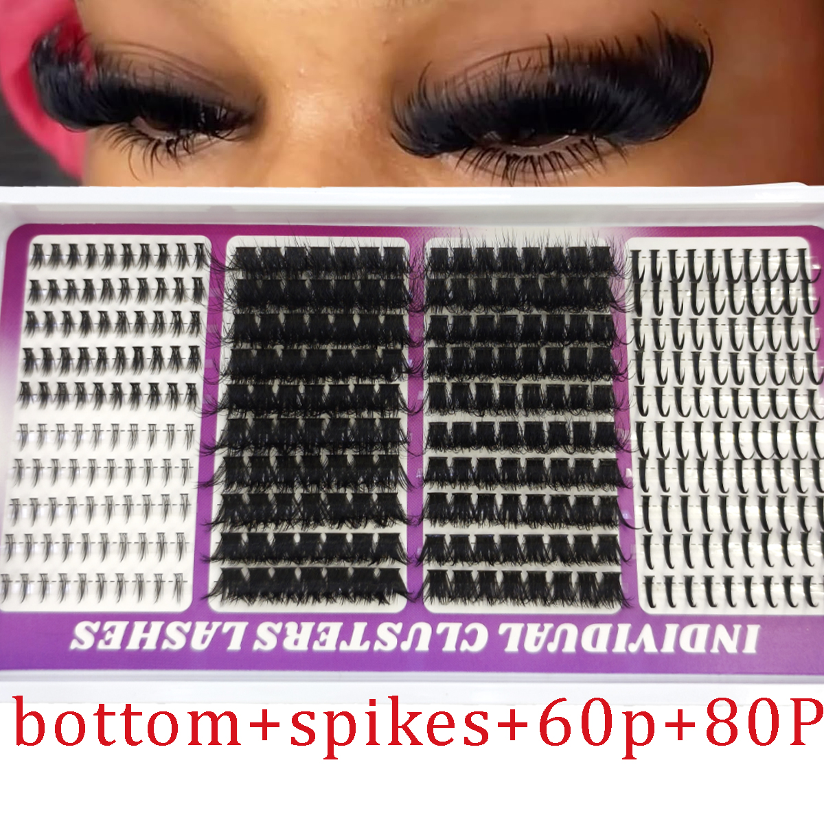 Eyelash Extension Volume Styles - Manga Clusters Spiky 2style bottom Cluster