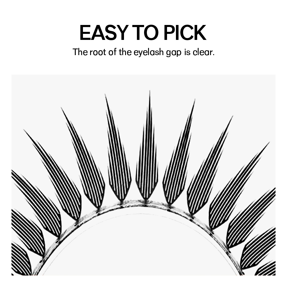 NATUHANA Narrow Spiky Premade  - đánh giá và giá Eyelash Extension Anime Style