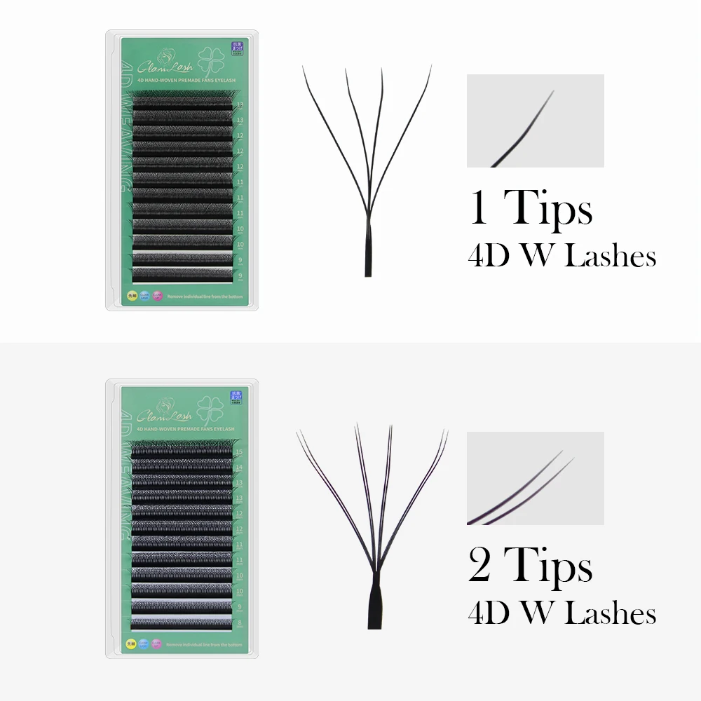 GLAMLASH W Hình Nối Mi 4/5D Pr - đánh giá và giá Eyelash Extension Volume Styles