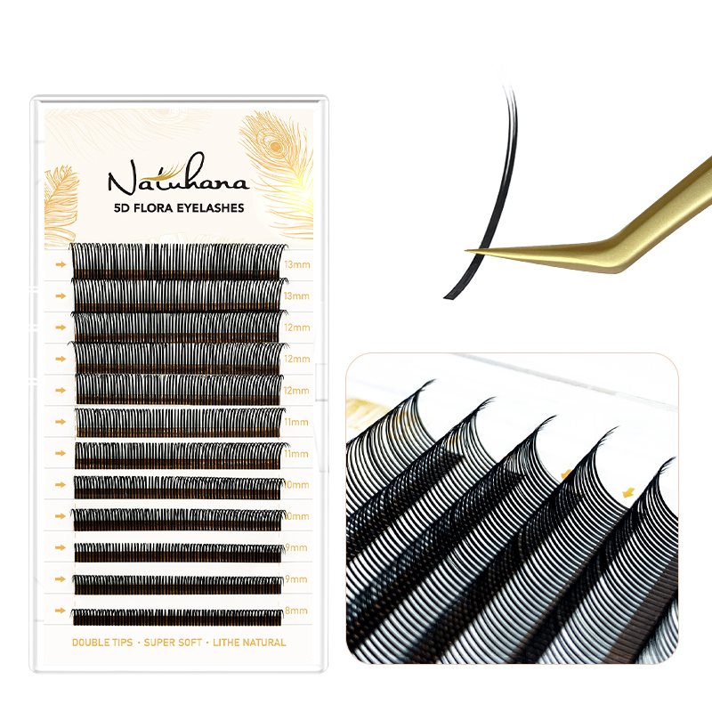 NATUHANA 5D W Style Flora Lash - đánh giá và giá Eyelash Extension Volume Styles