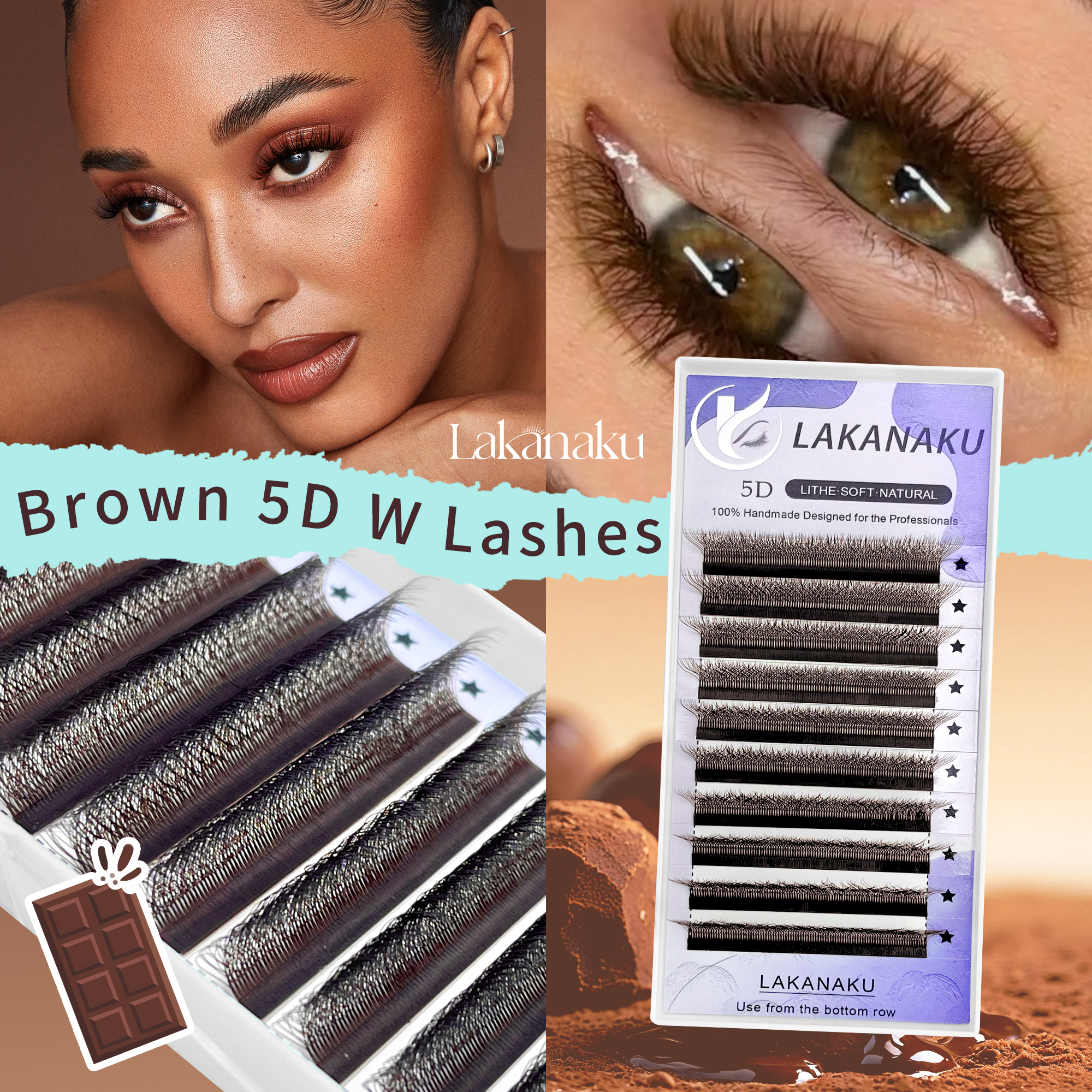 LAKANAKU M Curl Brown 5D W Sty - đánh giá và giá Eyelash Extension Volume Styles