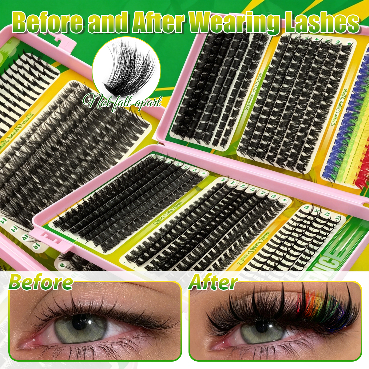 Fever! Lash Clusters Eyelash E - đánh giá và giá Eyelash Extension Volume Styles
