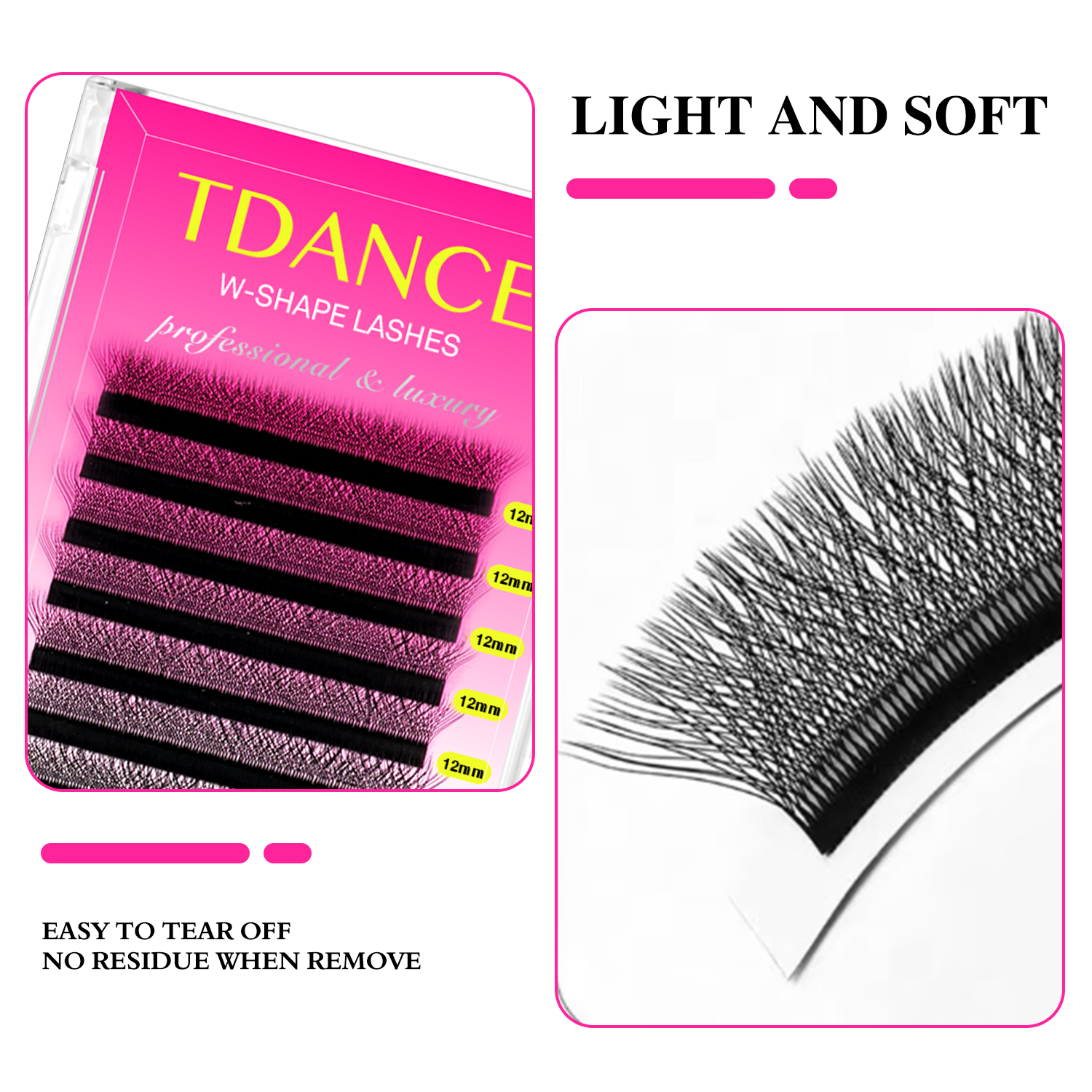 TDANCE 4D W Eyelash Extensions - đánh giá và giá Eyelash Extension Volume Styles