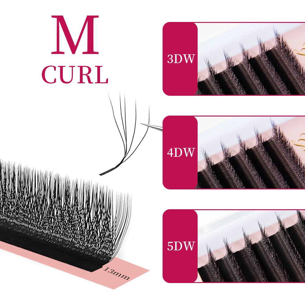 Goddess W3D 4D 5D M Curl Eyela - đánh giá và giá Eyelash Extension Volume Styles