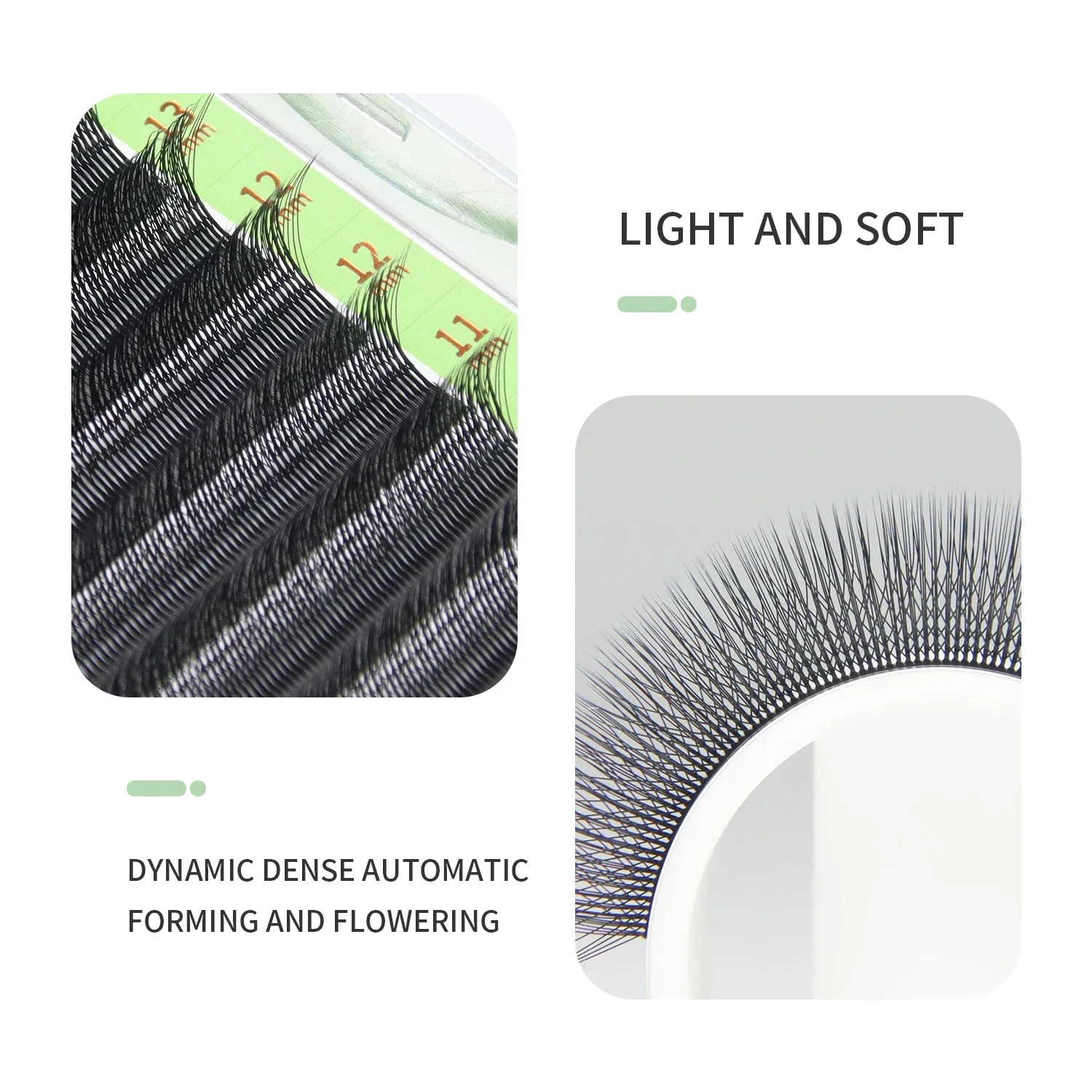 GLAMLASH 3D/4D/5D W Hình Hàng  - đánh giá và giá Eyelash Extension Volume Styles