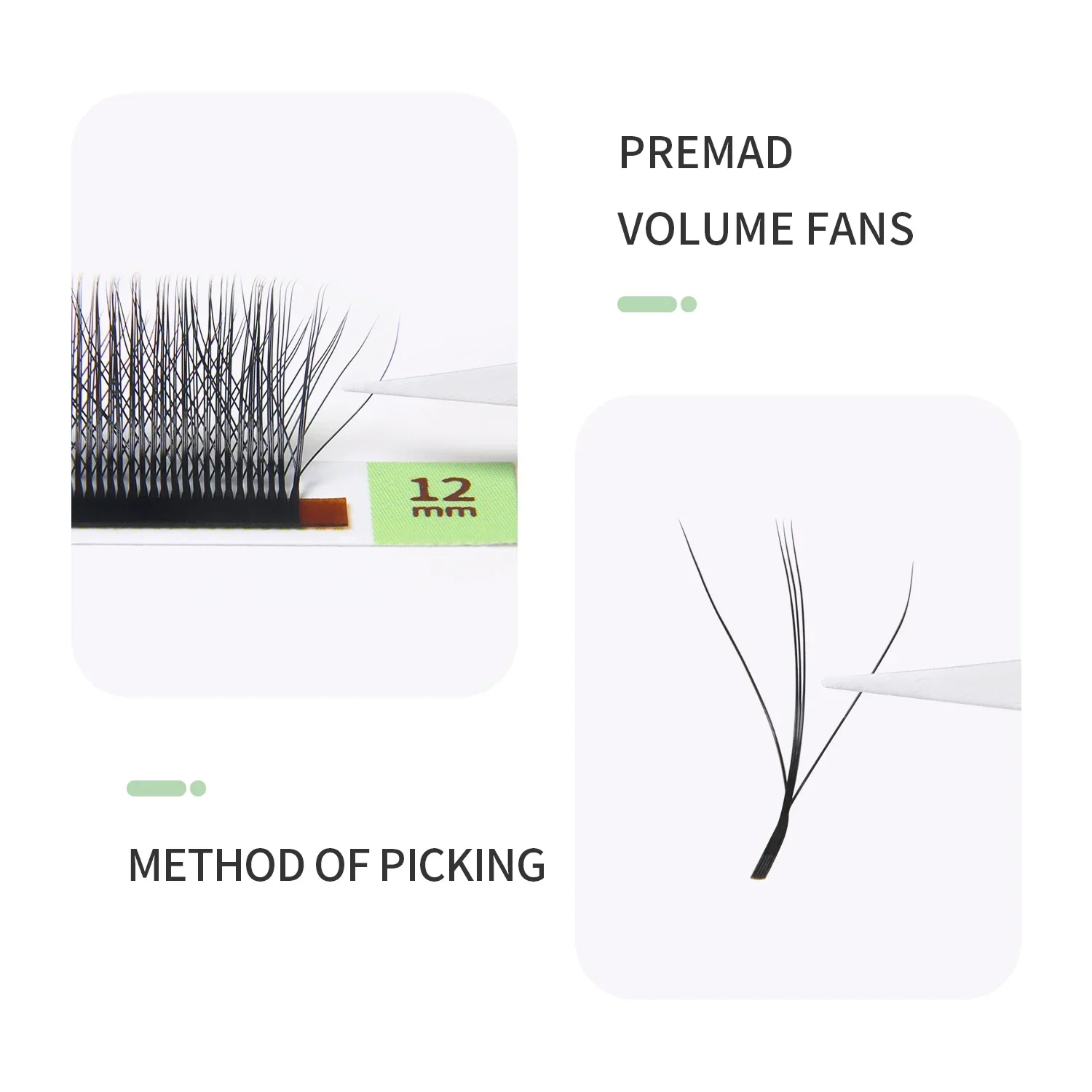 GLAMLASH 3D/4D/5D W Hình Hàng  - đánh giá và giá Eyelash Extension Volume Styles