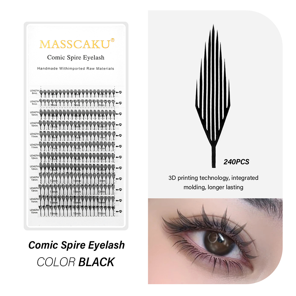 Hot Sale MASSCAKU Faux Mink Fe - đánh giá và giá Eyelash Extension Anime Style