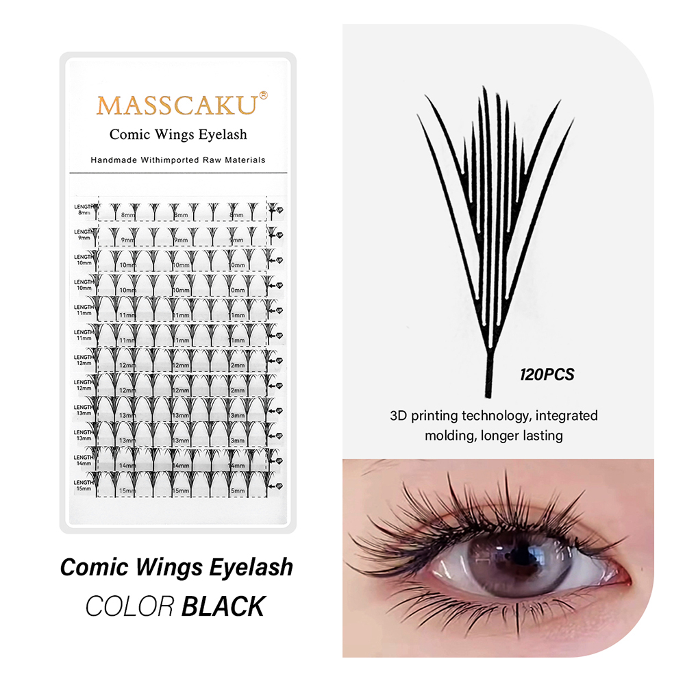 Hot Sale MASSCAKU Faux Mink Fe - đánh giá và giá Eyelash Extension Anime Style