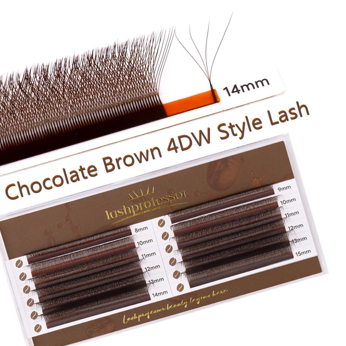 Lashprofessor Brown 4D W Shape - đánh giá và giá Eyelash Extension Volume Styles