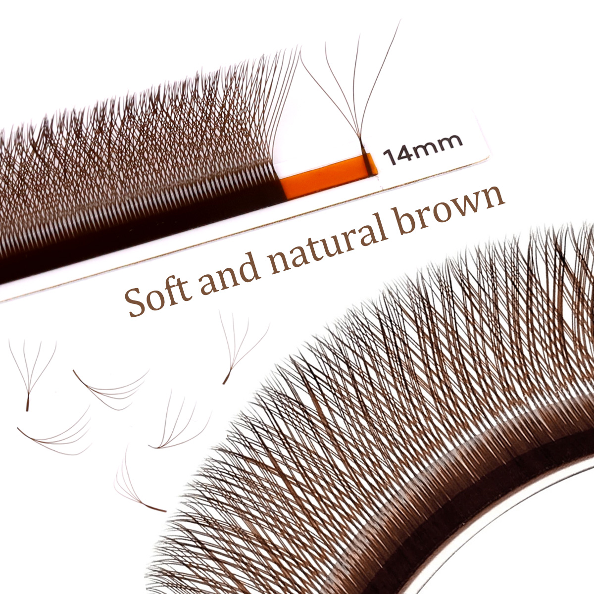 Lashprofessor Brown 4D W Shape - đánh giá và giá Eyelash Extension Volume Styles