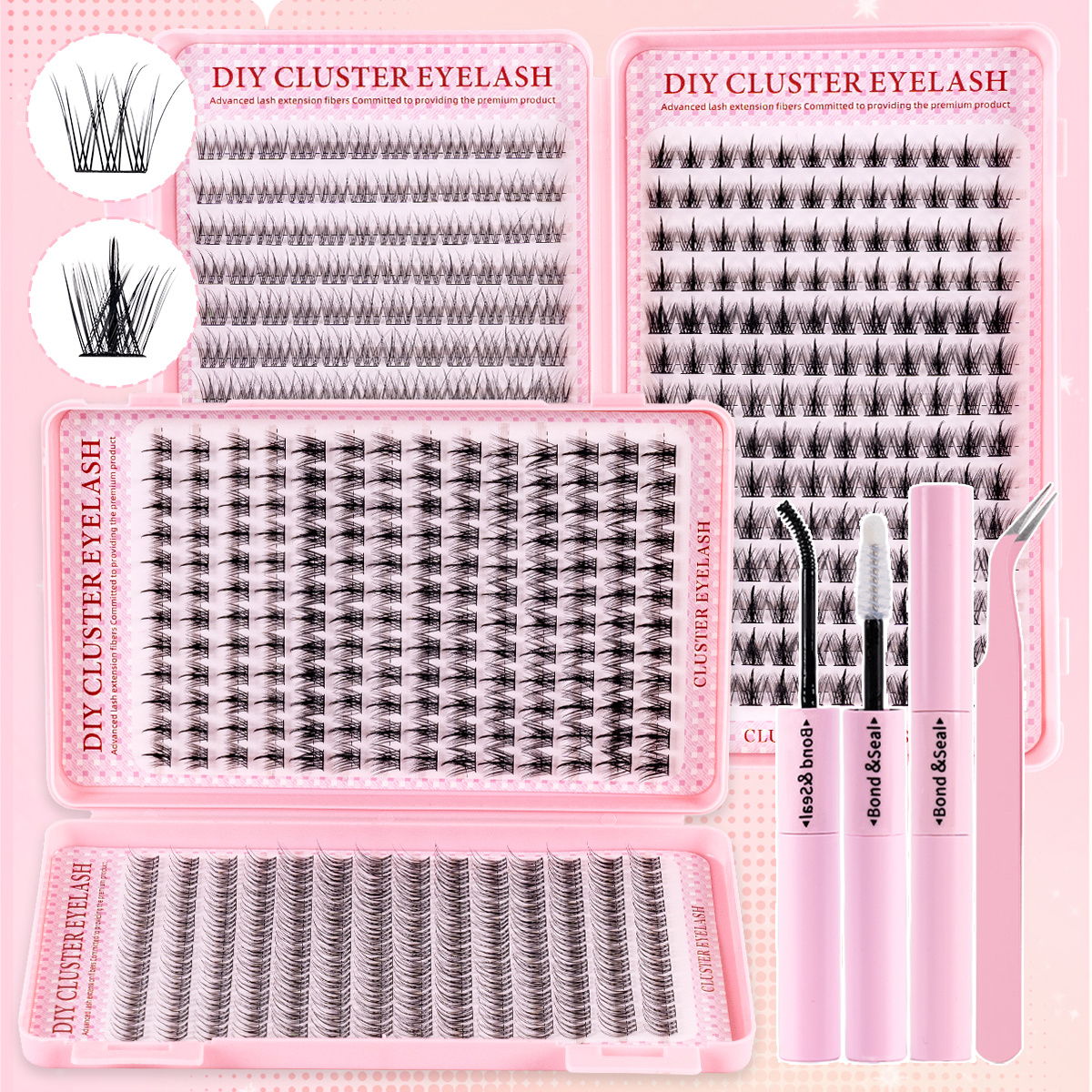 336Pcs Natural Eyelash Kit - C - đánh giá và giá Eyelash Extension Anime Style