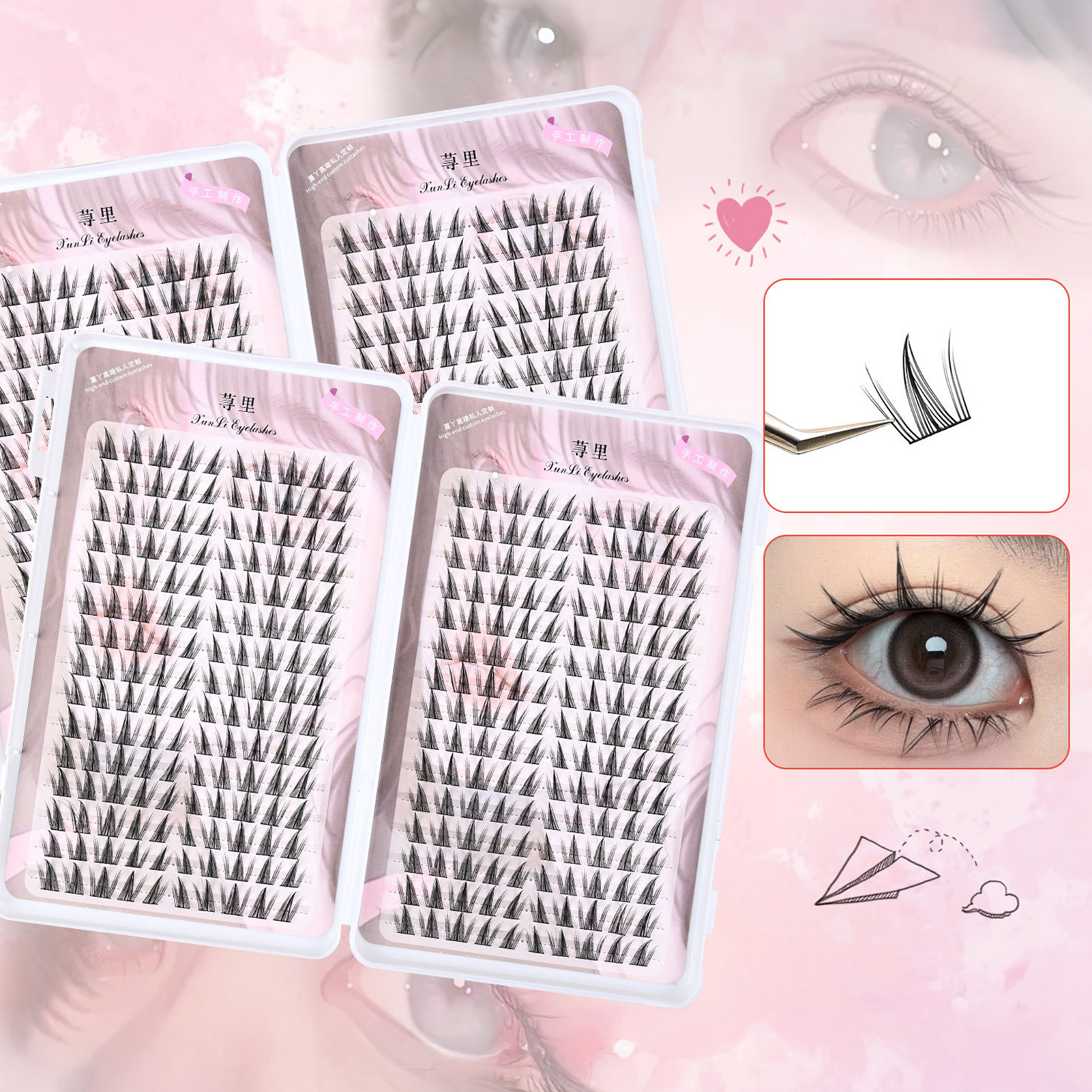 Large Capacity Manga Eyelash B - đánh giá và giá Eyelash Extension Volume Styles