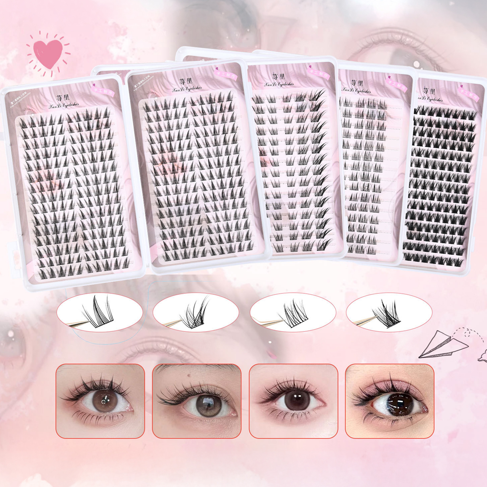 Large Capacity Manga Eyelash B - đánh giá và giá Eyelash Extension Volume Styles