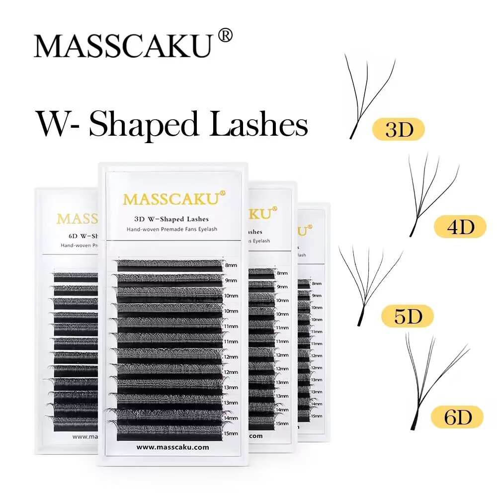 MASSCAKU W Shape Bloom  Eyelas - đánh giá và giá Eyelash Extension Volume Styles