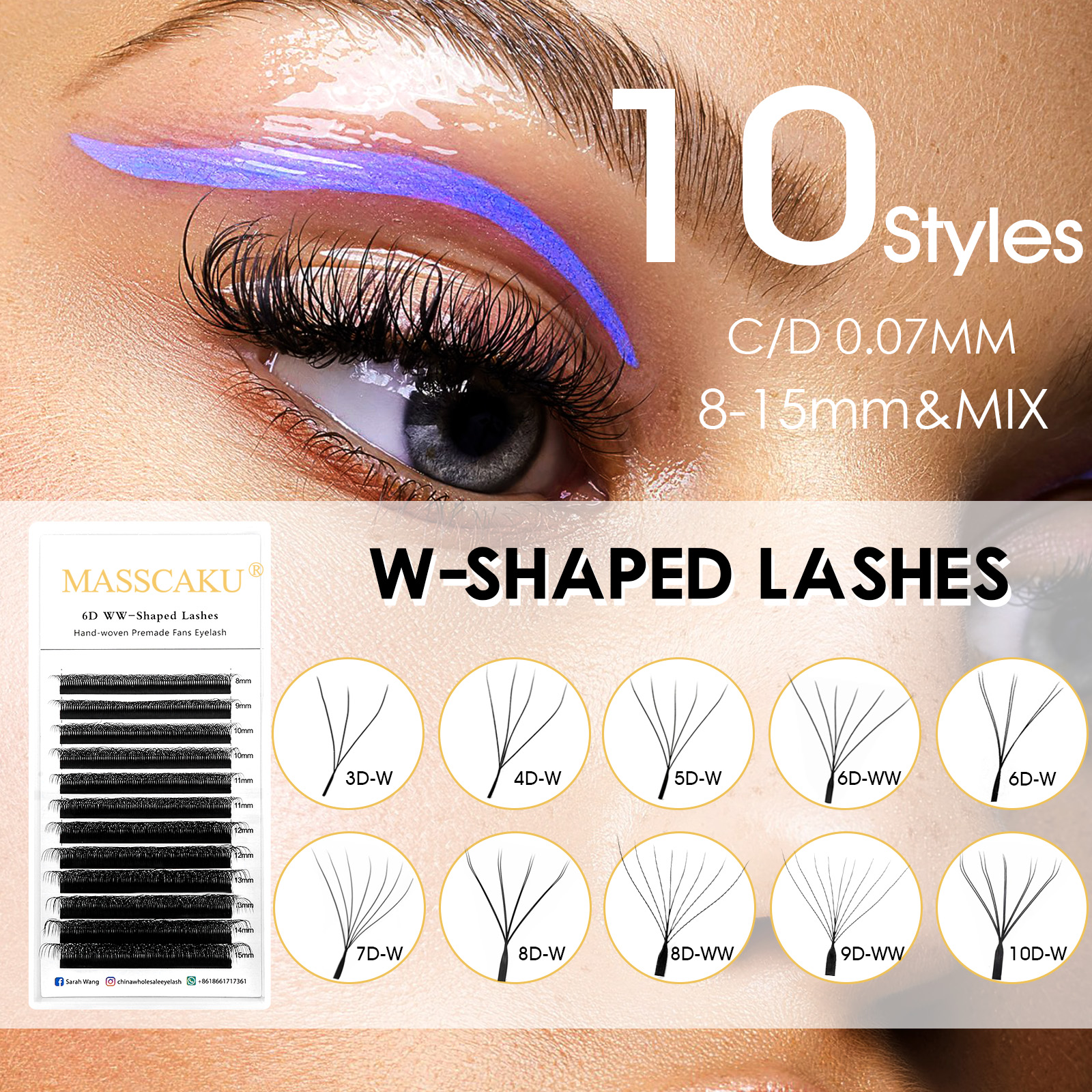 MASSCAKU W Shape Bloom  Eyelas - đánh giá và giá Eyelash Extension Volume Styles