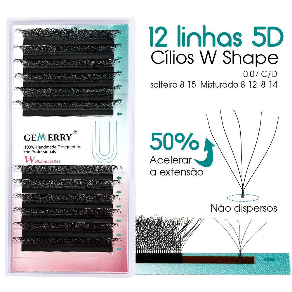 GEMERRY 5D W Shape Eyelash Ext - đánh giá và giá Eyelash Extension Volume Styles